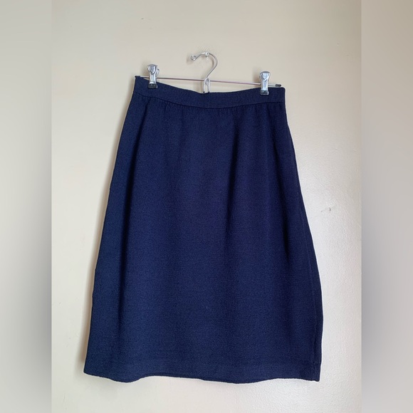 St. John Dresses & Skirts - St. John Basics Navy Blue Knit Skirt Women’s Size 10 Old Money Capsule